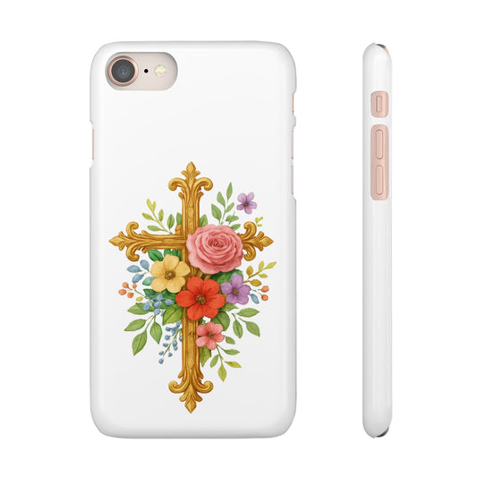 Floral Cross Snap Case for iPhone – Faith in Bloom