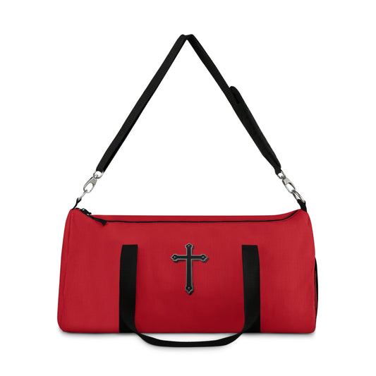 Divine Strength Duffle Bag in Red – Carry the Cross with Purpose