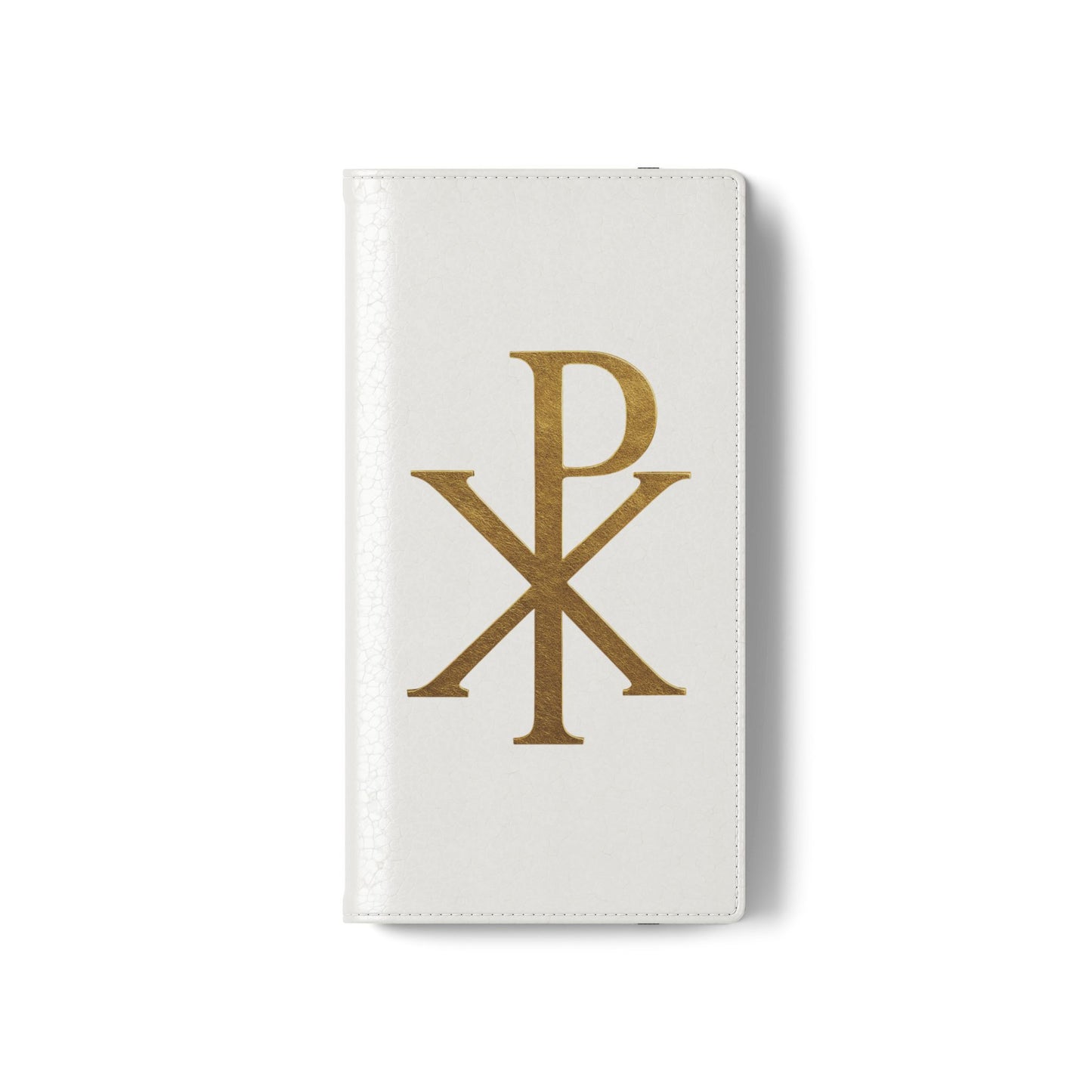 White Chi Rho Symbol Wallet Case – “I am the Way, the Truth, the Life”