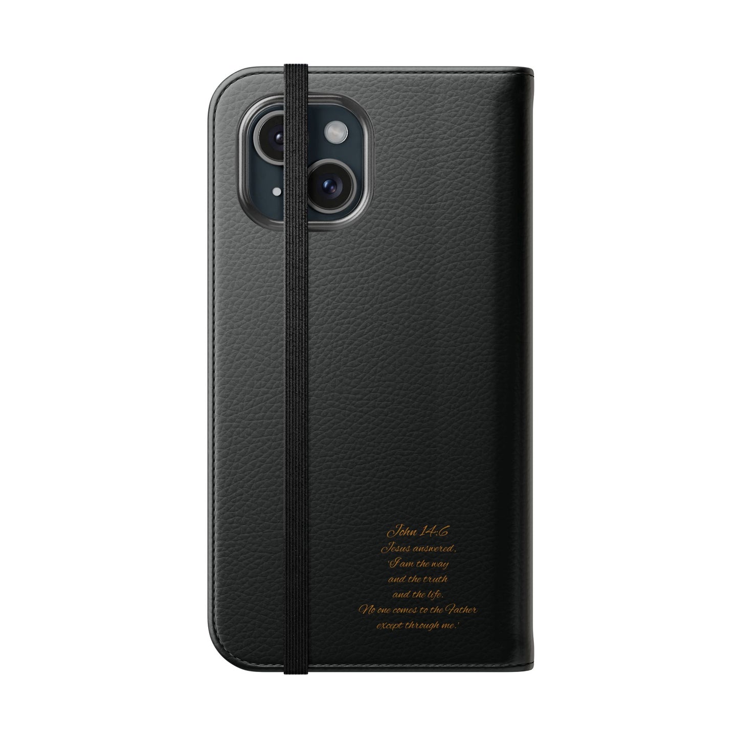 Black Chi Rho Folding Case for iPhone – Faith in Every Step