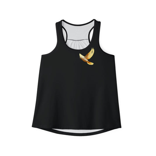 Golden Dove Women’s Christian Tank Top in Black – Spirit of Peace and Power
