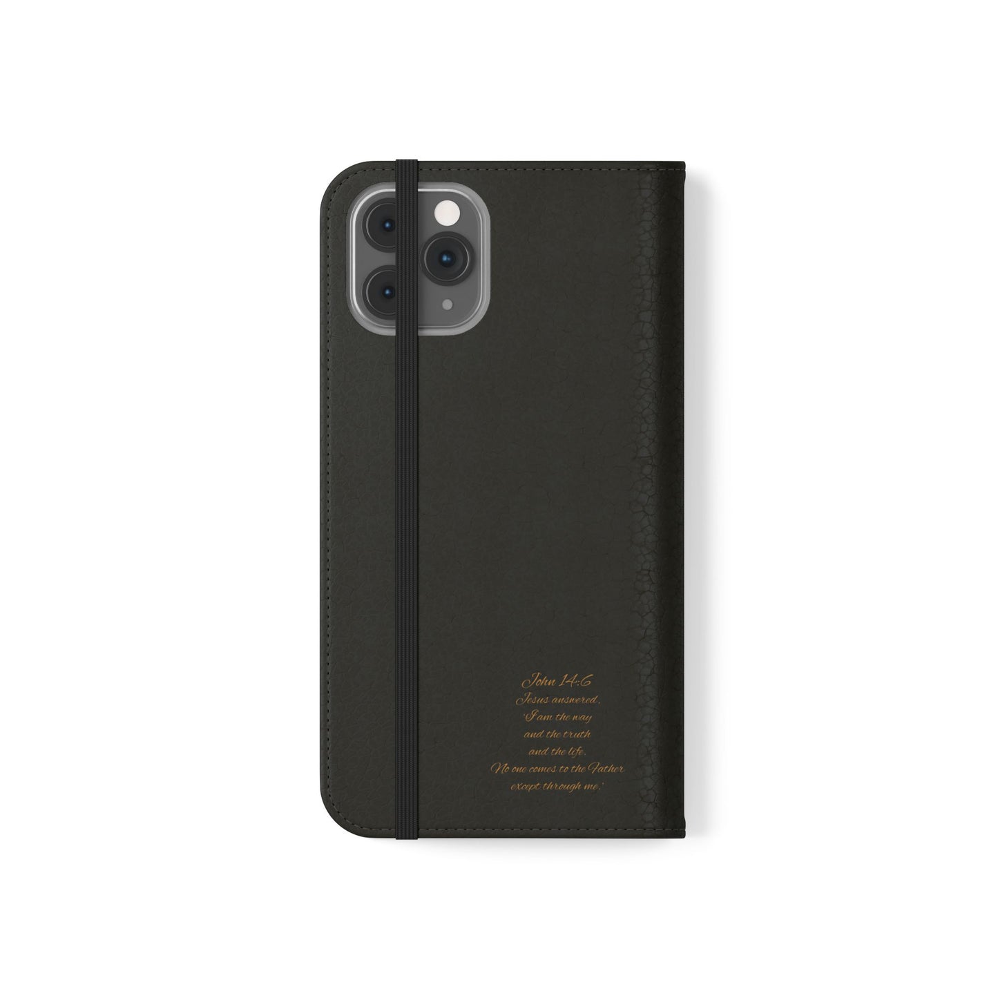Black Chi Rho Folding Case for iPhone – Faith in Every Step