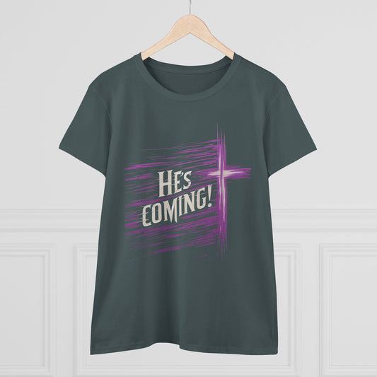 Prepare the Way – Women's Christian Tee Featuring "He’s Coming" Message