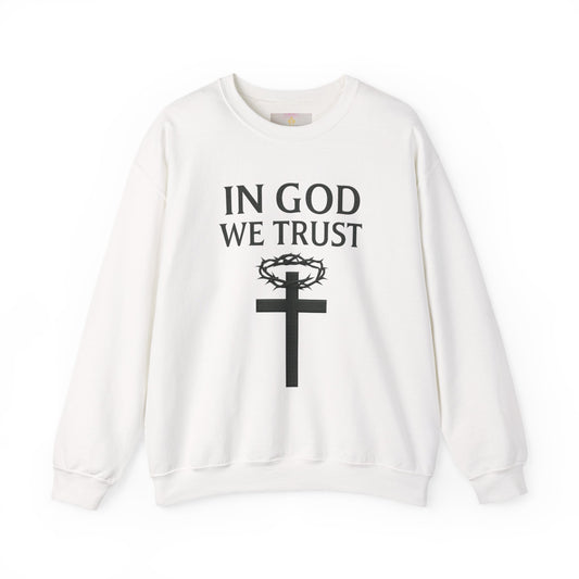 Unshaken Trust – In God We Trust Men’s Christian Sweatshirt