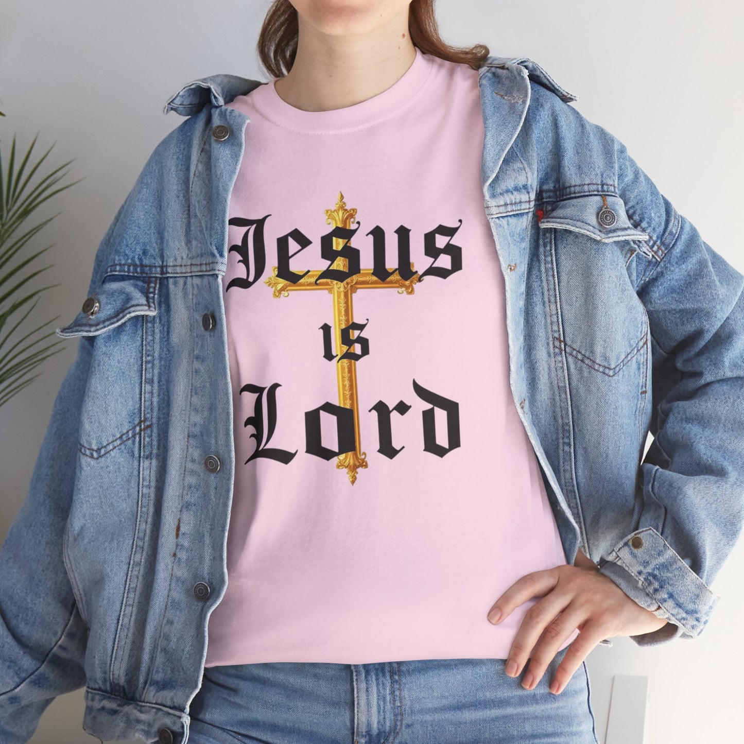 Jesus is Lord with Cross - Women's Christian T-Shirt