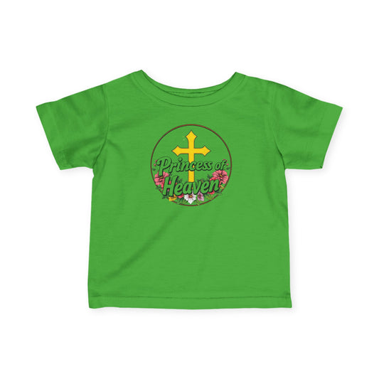Infant Girls’ “Princess of Heaven” Christian T-Shirt – Faith-Inspired Baby Tee