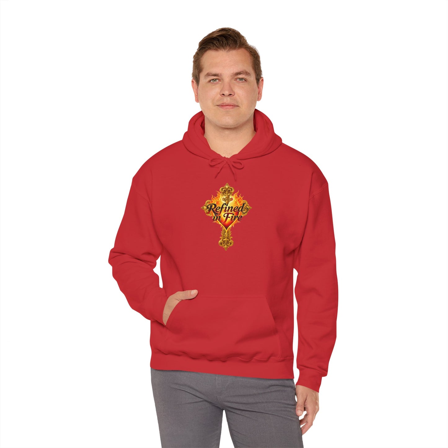 Refined by Fire - Men's Ornate Christian Hoodie