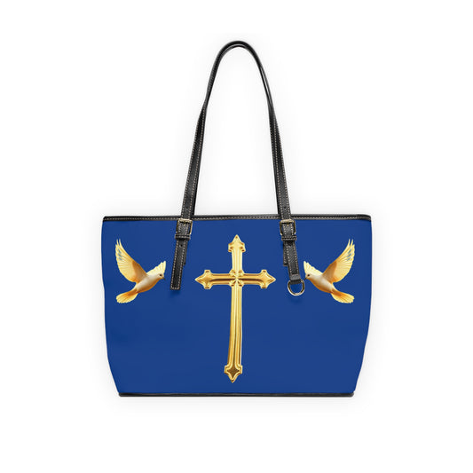 Faith, Peace, and Renewal Shoulder Bag in Blue