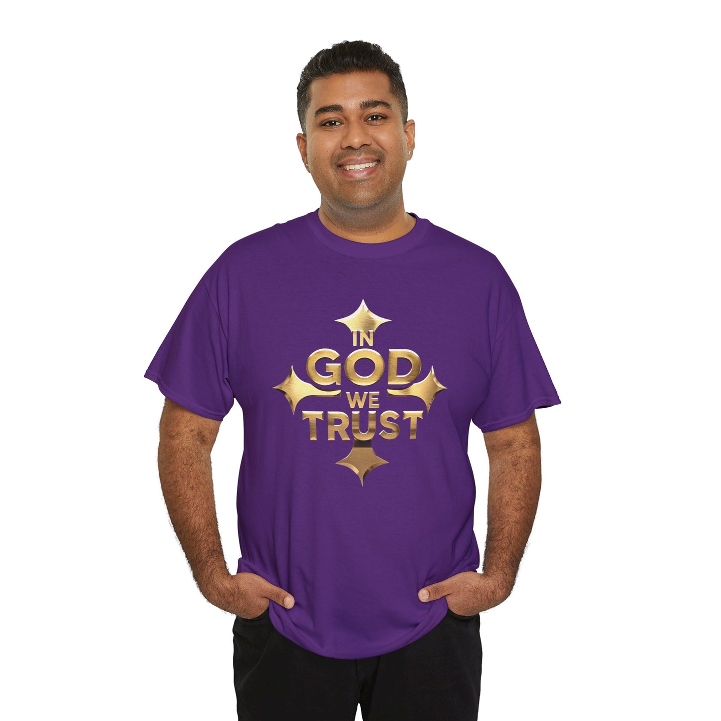 Unshaken – Men’s “In God We Trust” Cross Tee