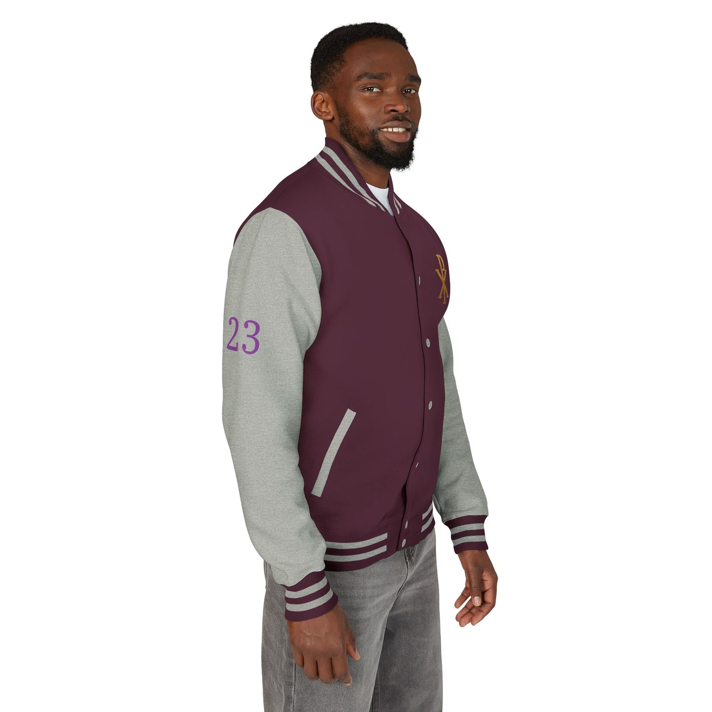 Victory in Christ Men’s Letterman Jacket – Sealed in Faith