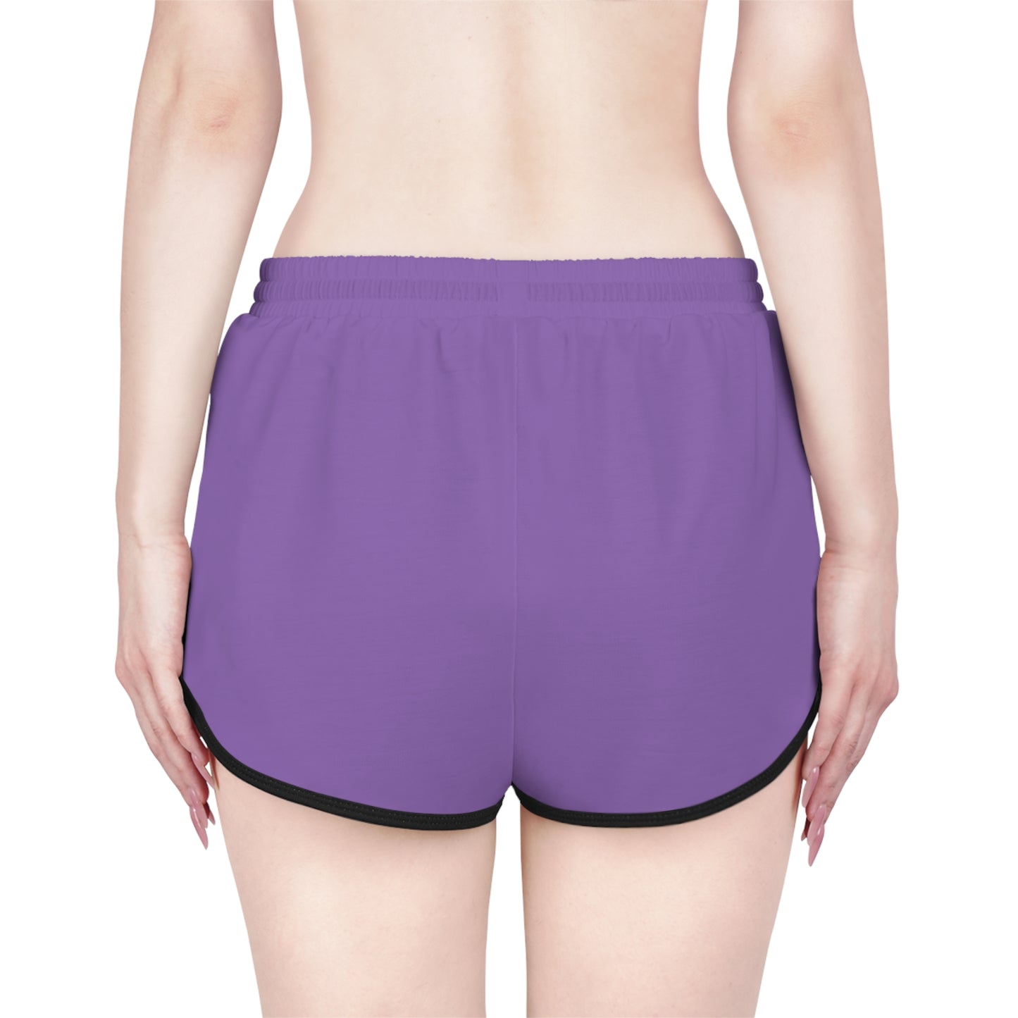 Peaceful Spirit Women's Shorts in Purple with Dove in Flight Design