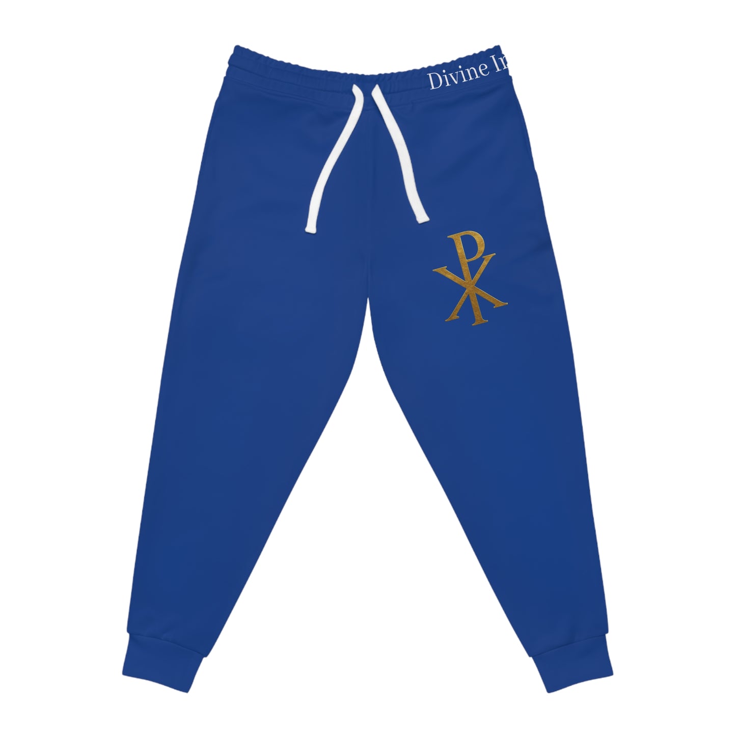 Men’s Chi Rho Jogger Pants in Blue – Comfort with Spiritual Style