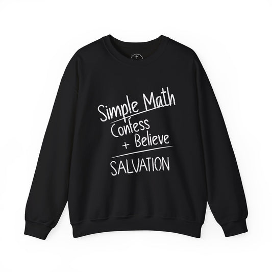 Simple Math - Men’s Christian Sweatshirt (White Chalk)
