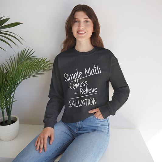 Simple Math Women’s Sweatshirt – Faith Pullover (White Chalk)