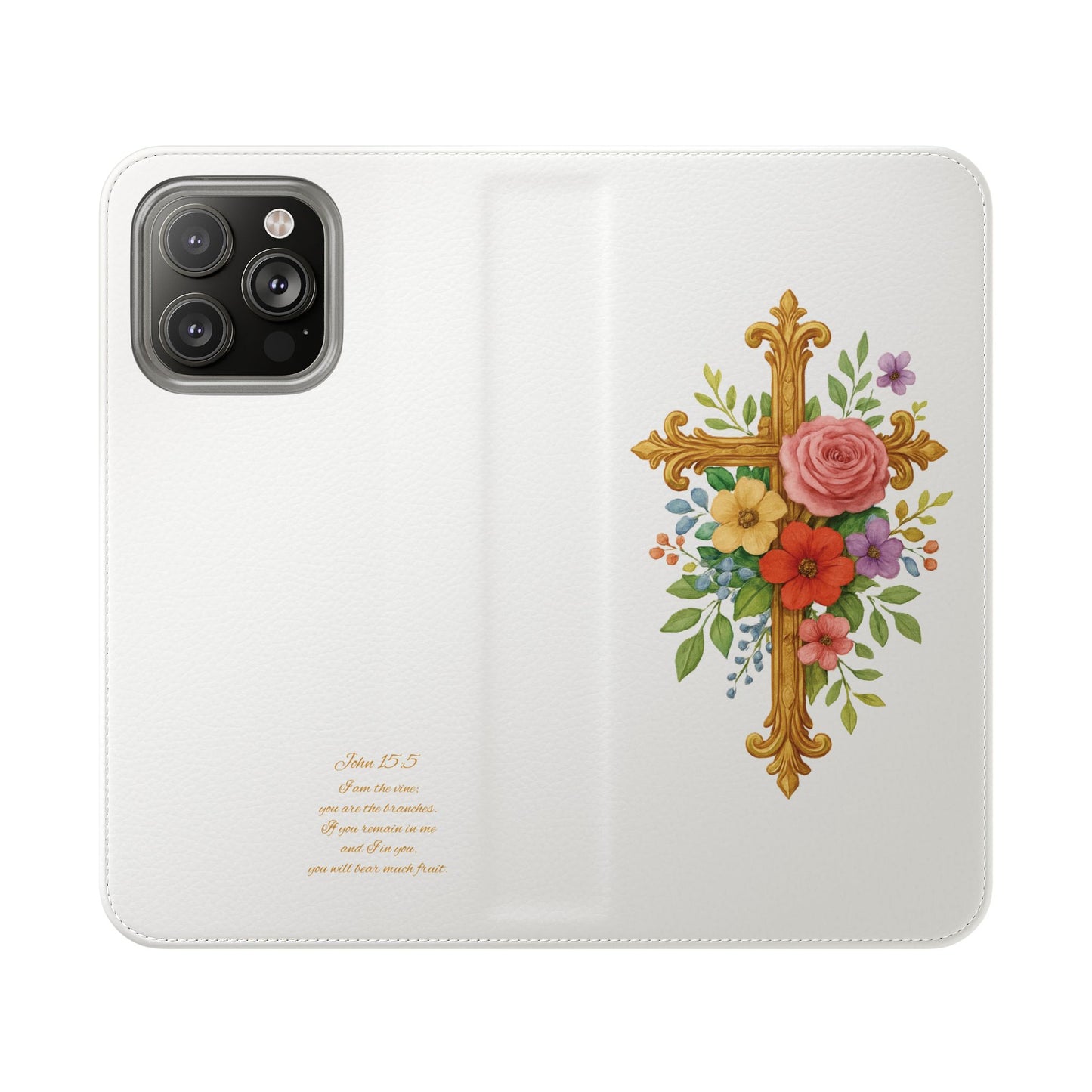 Floral Cross Wallet Case for iPhone – Faith in Bloom