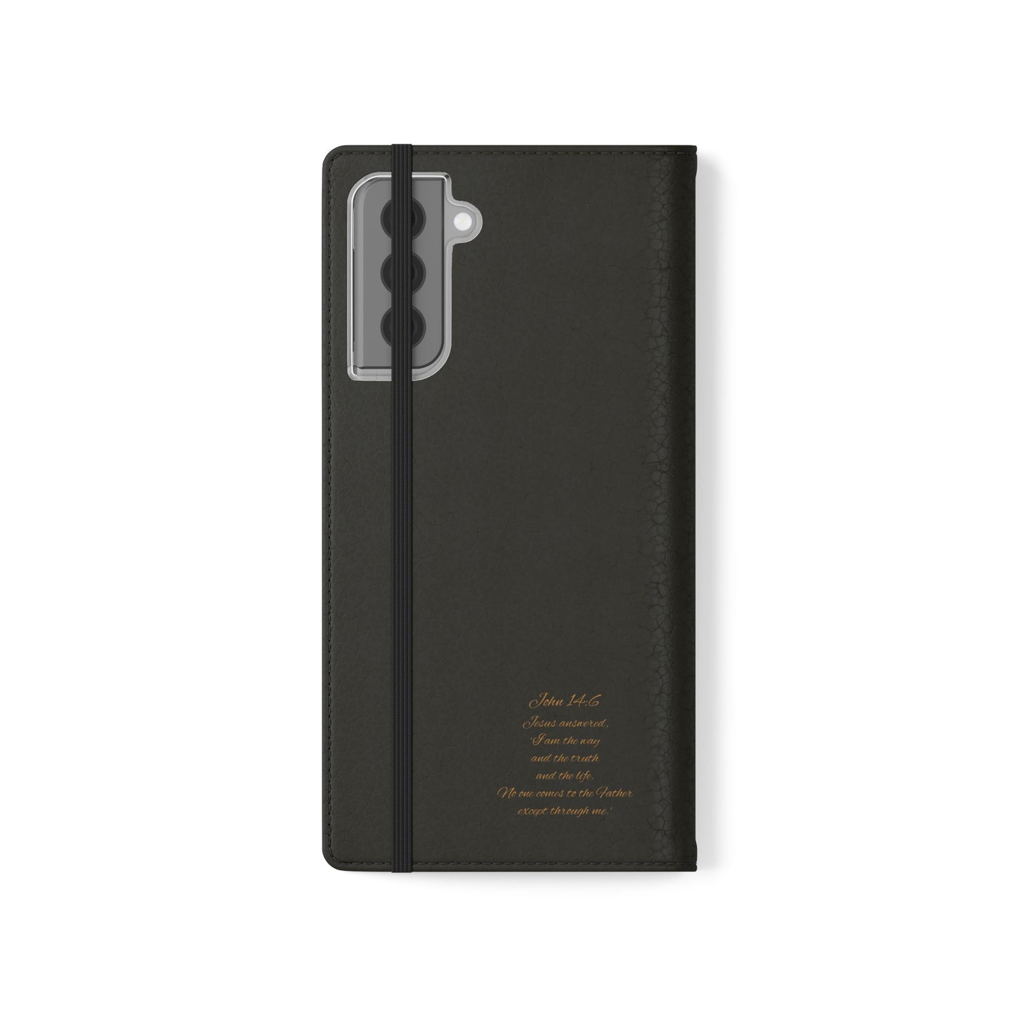 Black Chi Rho Symbol Wallet Case for Samsung– “I am the Way, the Truth, the Life”