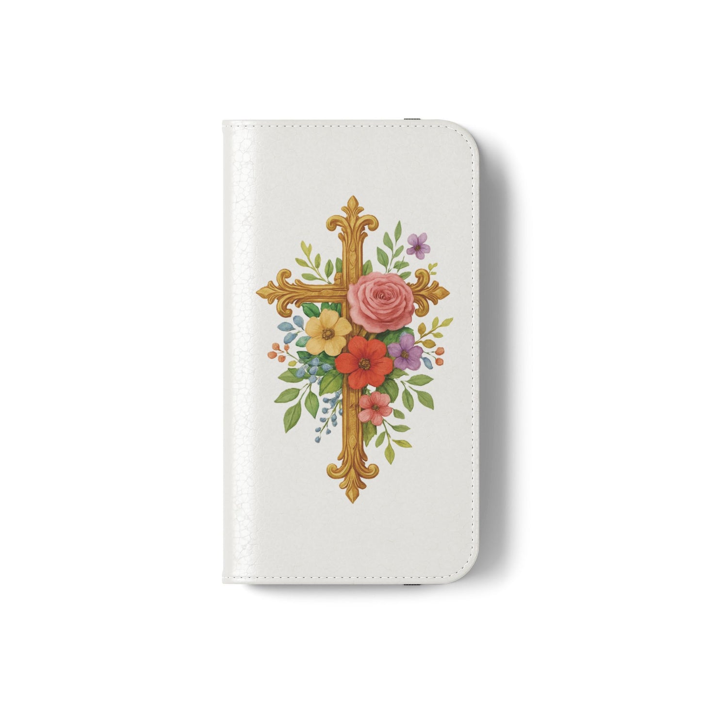Floral Cross Wallet Case for iPhone – Faith in Bloom