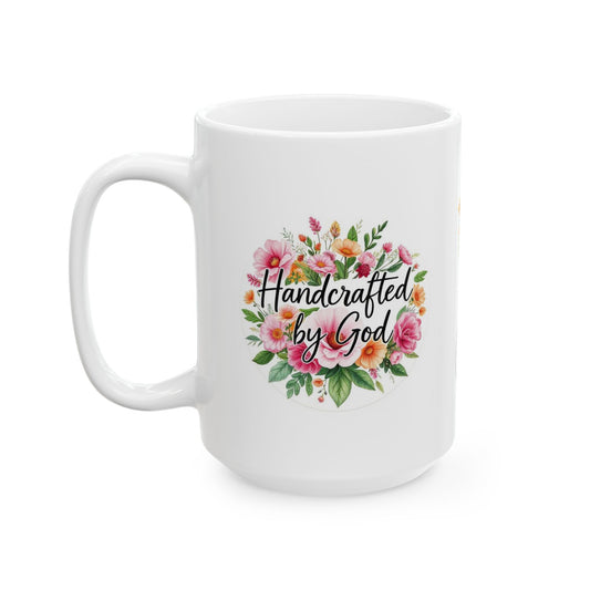 Handcrafted by God Mug – 11 & 15 oz