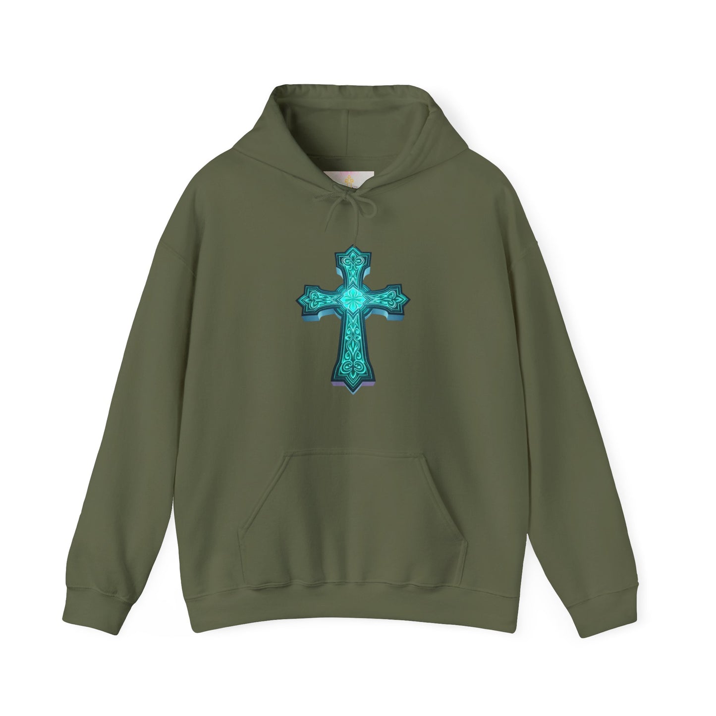 Men’s Light in the Storm Hoodie – Luminous Cross Design