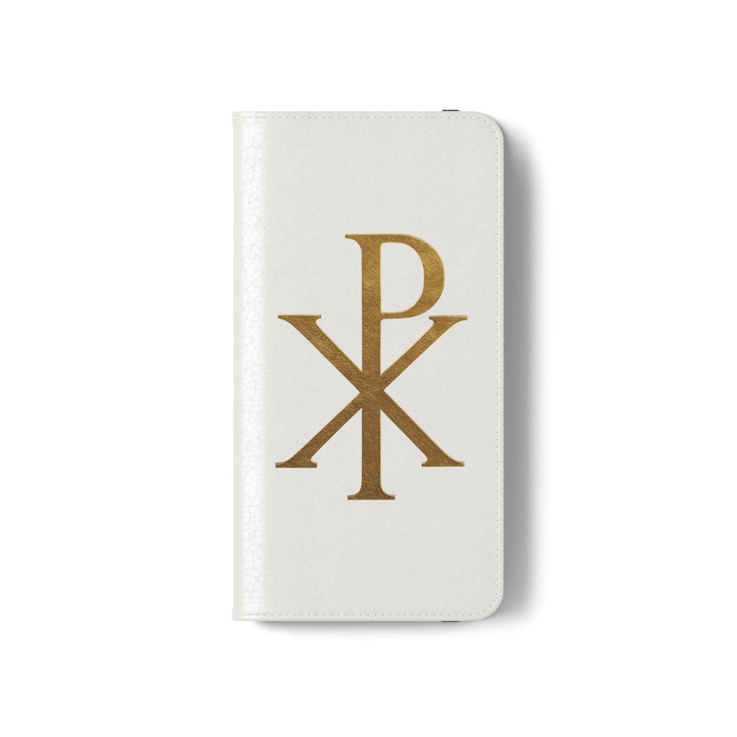 White Chi Rho Symbol Wallet Case – “I am the Way, the Truth, the Life”