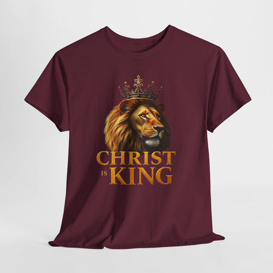 Christ Is King – Lion & Cross Men’s Christian Tee