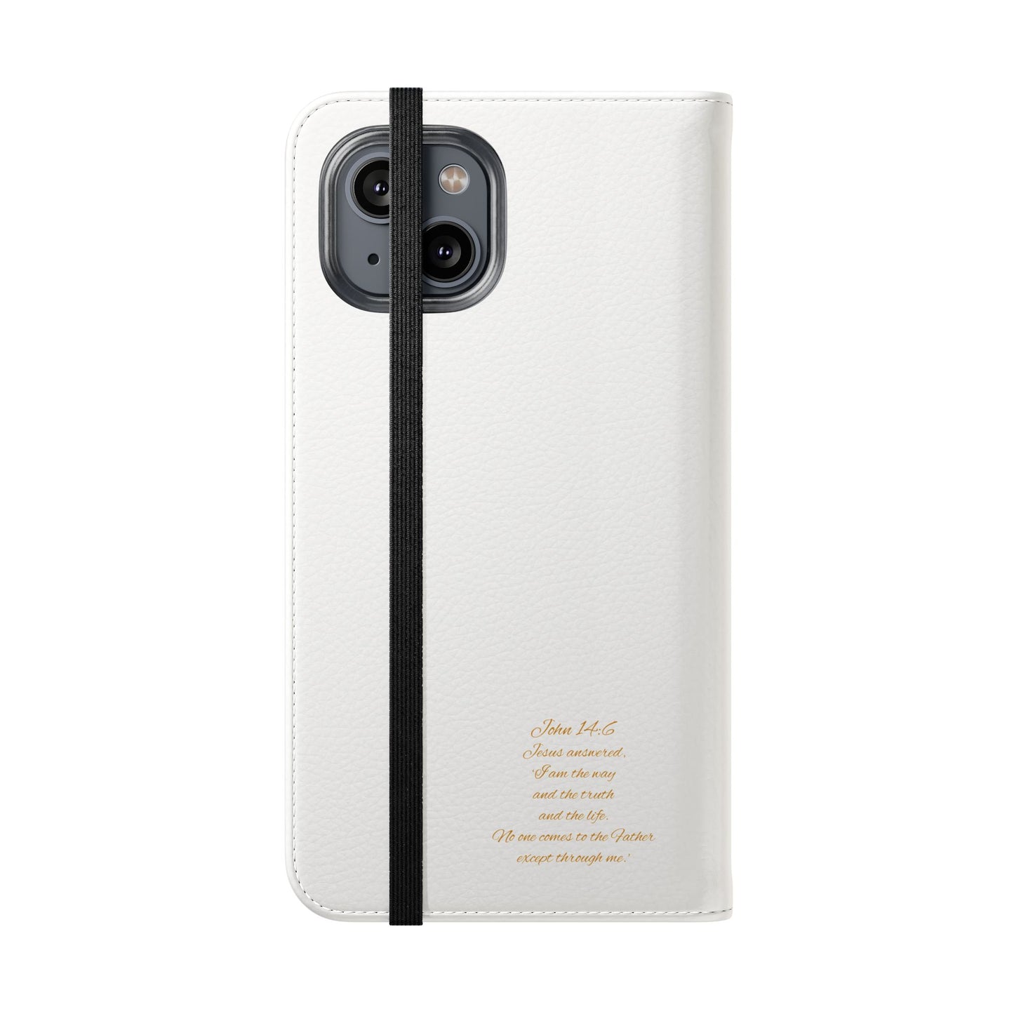 White Chi Rho Folding Case for iPhone – Faith in Every Step