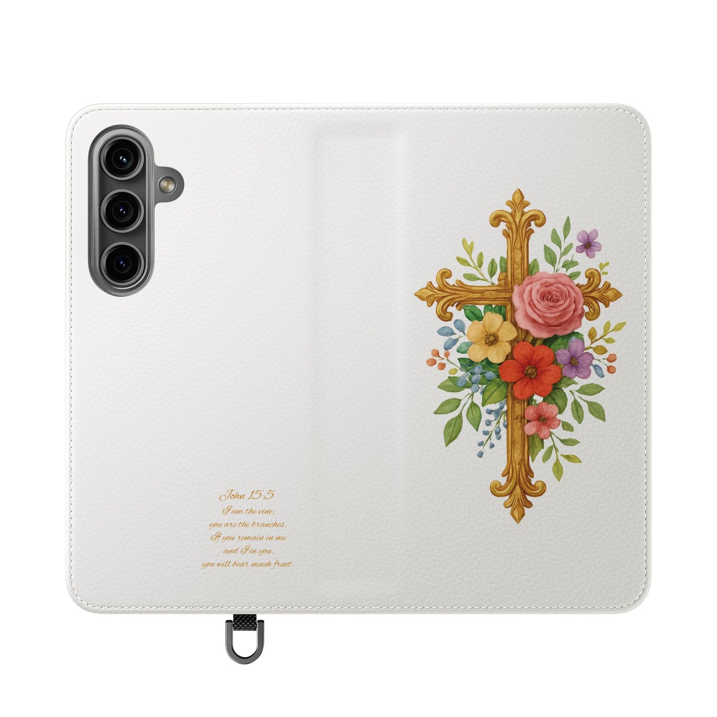 Floral Cross Wallet Case for Samsung– Faith in Bloom