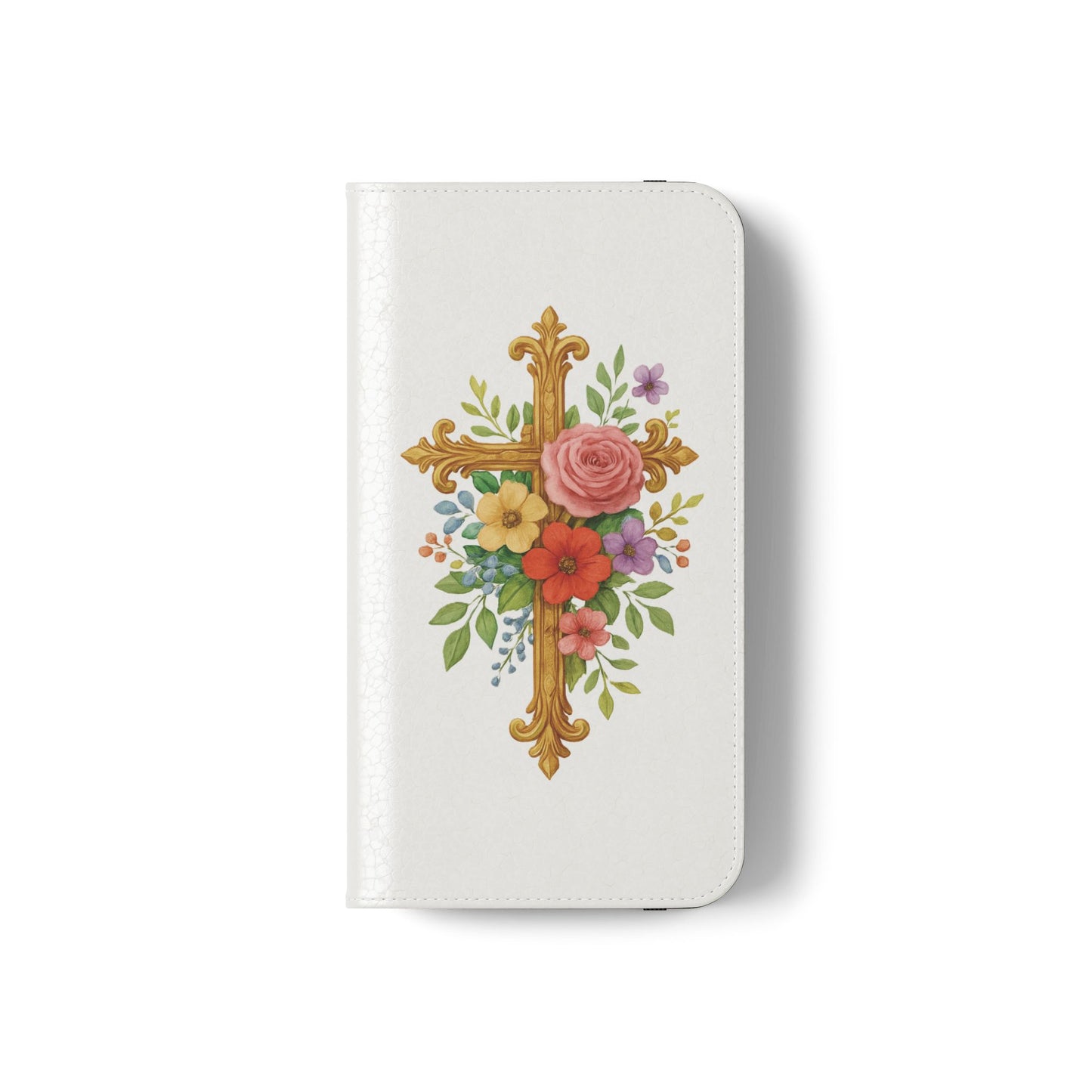 Floral Cross Wallet Case for iPhone – Faith in Bloom