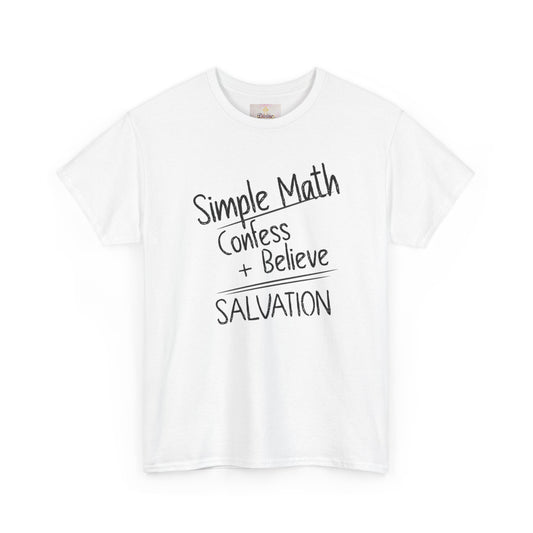 Simple Math of Salvation Men’s T-Shirt – Bold Faith (Black Chalk)