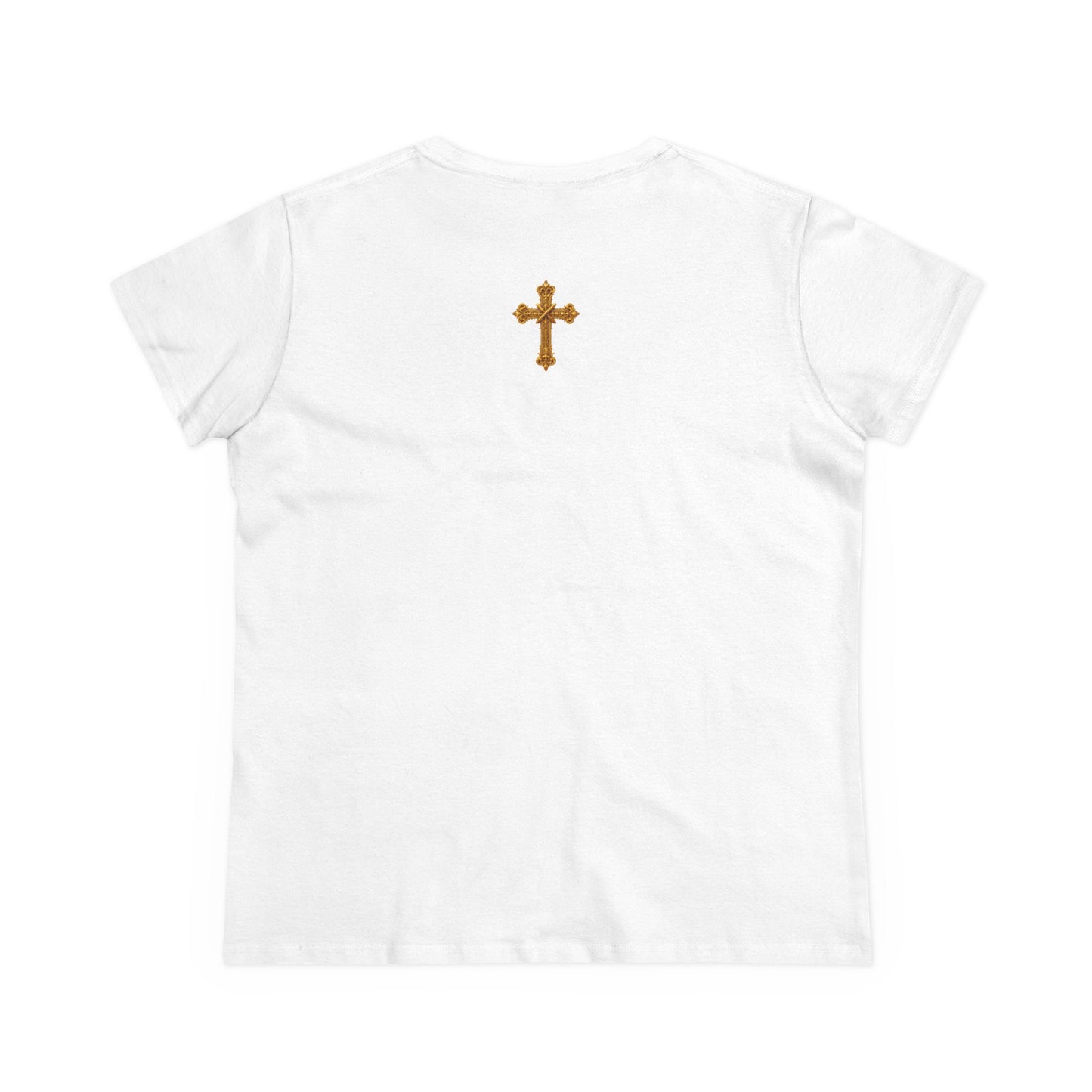 In God We Trust – Bold Gold Cross Women's Tee
