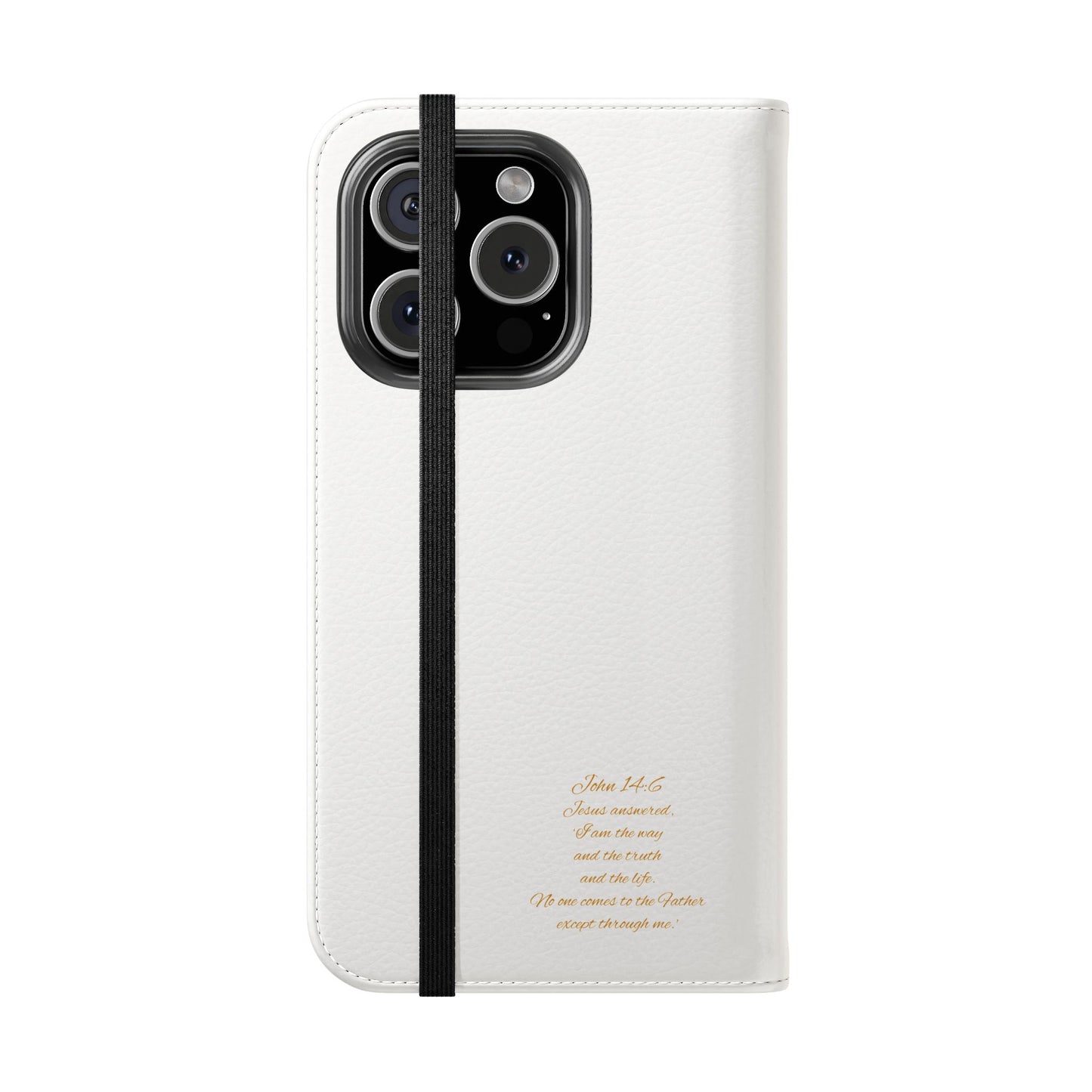 White Chi Rho Folding Case for iPhone – Faith in Every Step