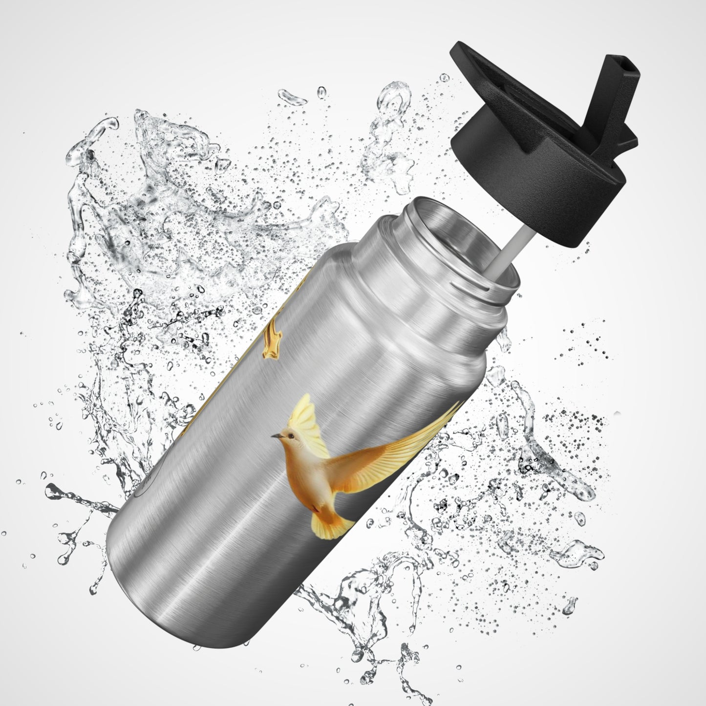 Soaring Faith – Gold Cross with Doves Stainless Steel Tumbler