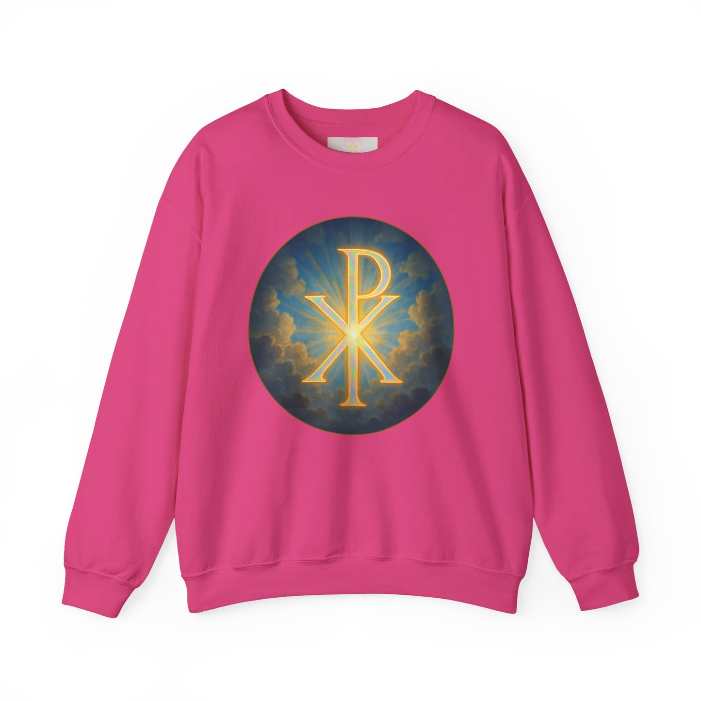 Women’s Christian Sweatshirt with Chi Rho – Classic Faith Symbol Pullover