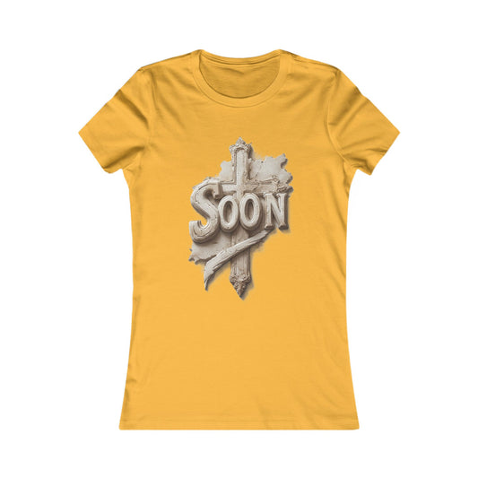 “Soon” Cross Women’s Favorite Tee – Everyday Faith Wear