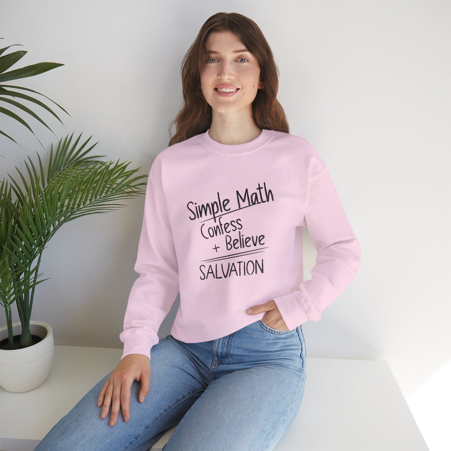 Simple Math Women’s Sweatshirt – Faith Pullover (Black Chalk)
