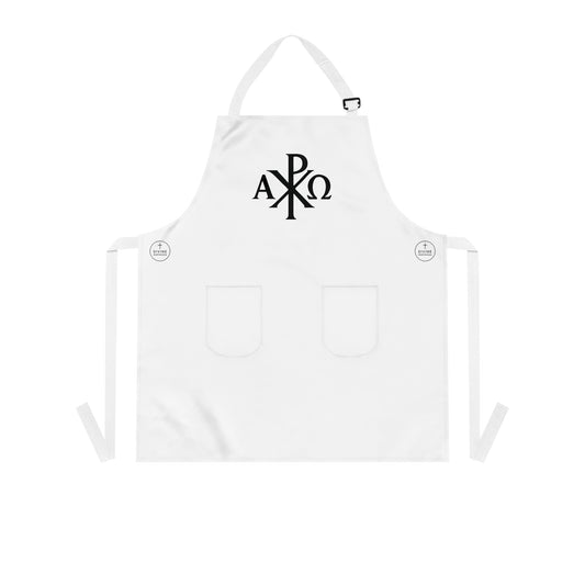 Chi Rho Alpha & Omega Christian Kitchen Apron – Faith in Every Step