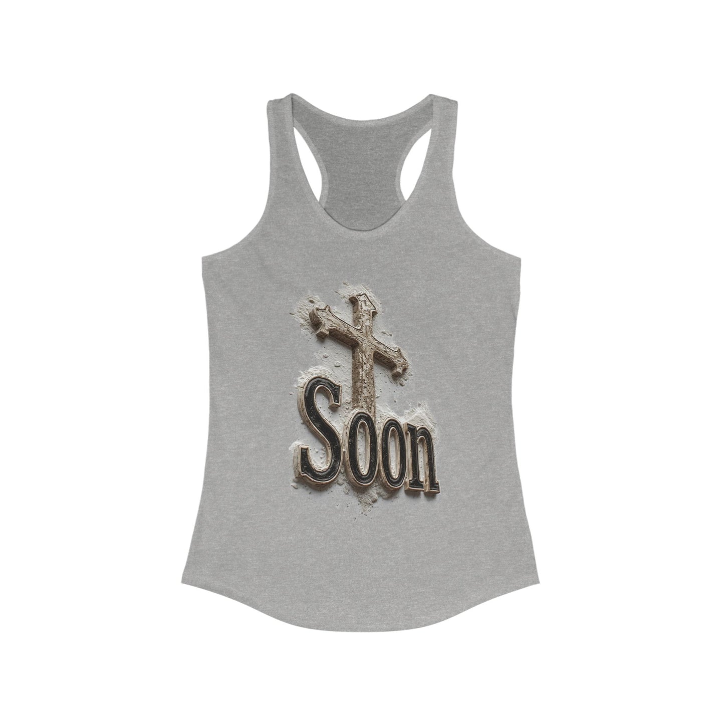 Christian Women’s Racerback Tank – Soon Cross Tank