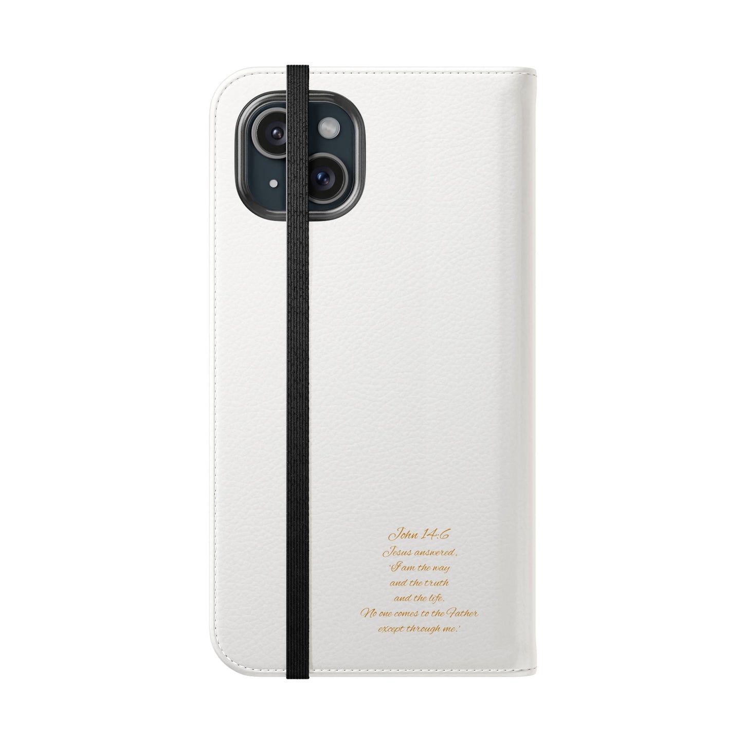 White Chi Rho Folding Case for iPhone – Faith in Every Step