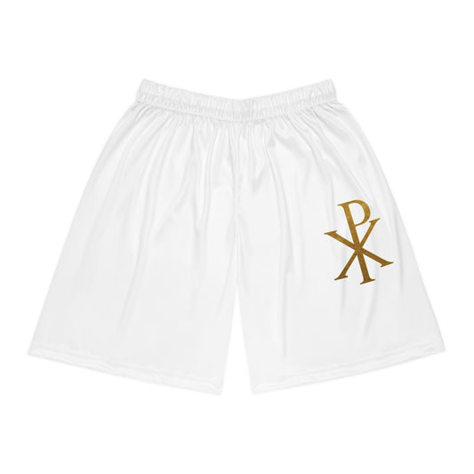 Men’s Chi Rho Basketball Shorts – Faith-Inspired Performance & Comfort