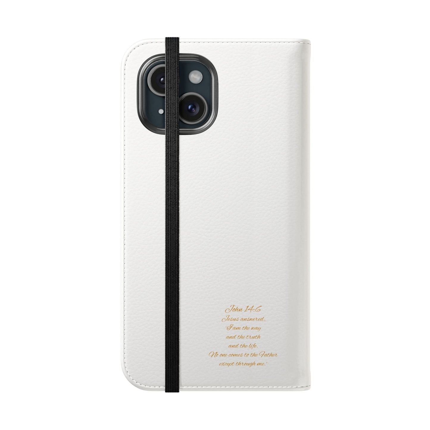 White Chi Rho Folding Case for iPhone – Faith in Every Step