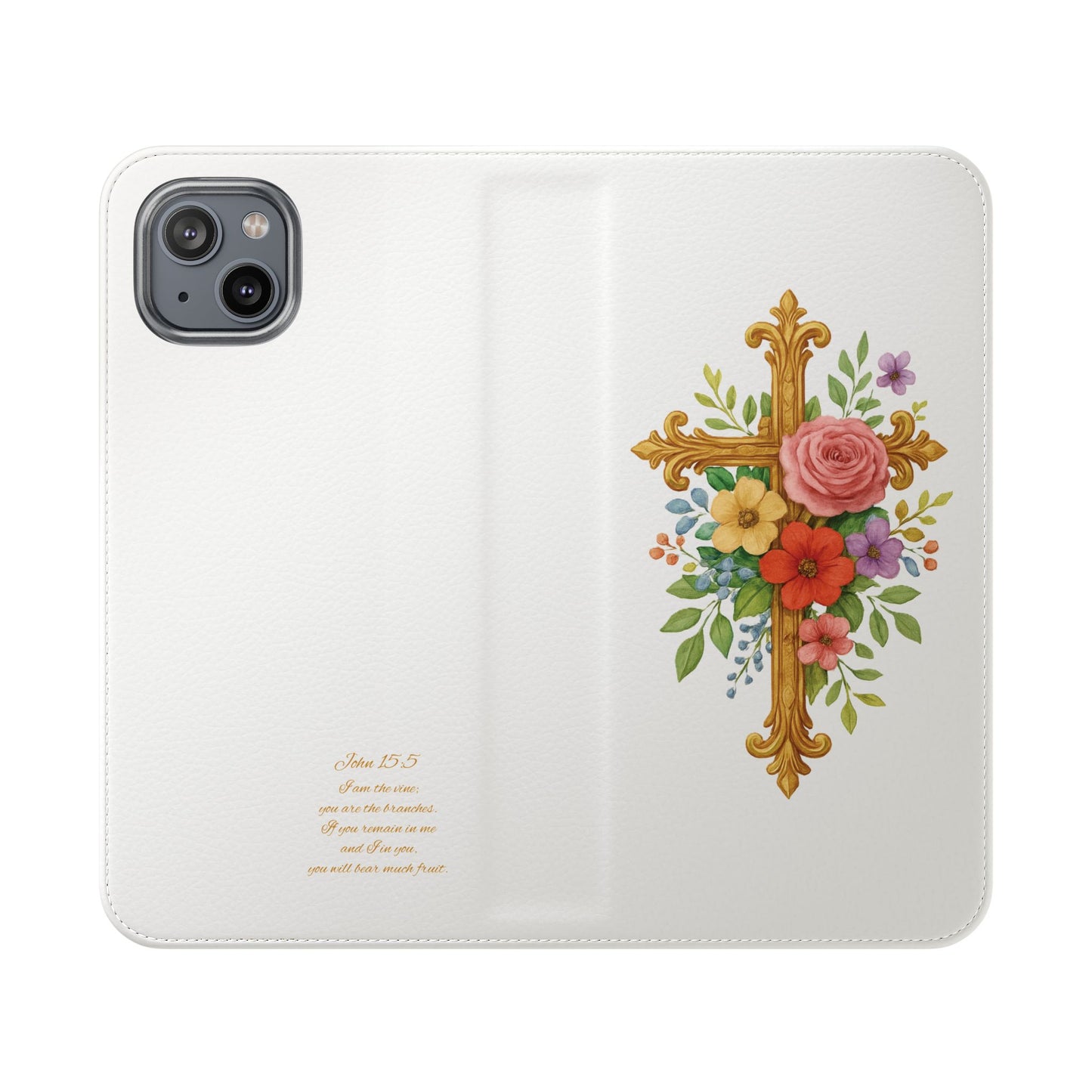 Floral Cross Wallet Case for iPhone – Faith in Bloom