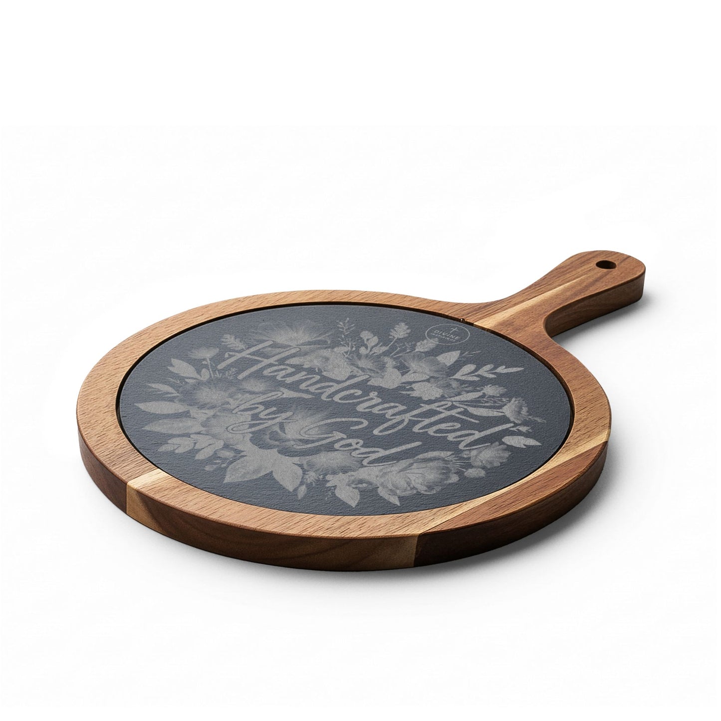 Handcrafted by God Charcuterie Board – Faith-Inspired Design