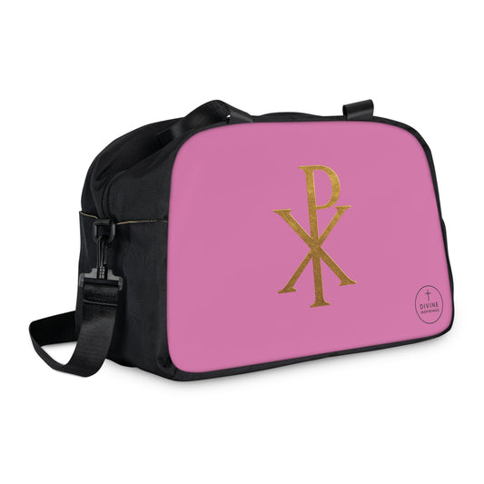 Women's Victory in Christ Fitness Bag in Pink – Chi Rho Symbol