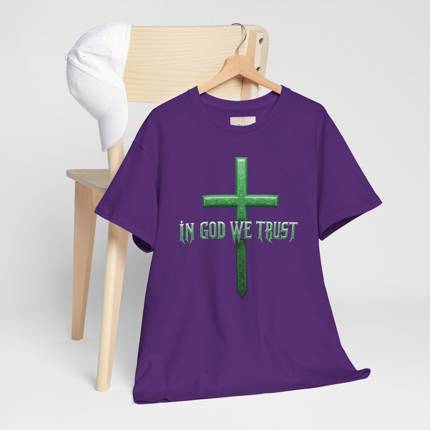 Bold Faith – Men’s Christian “In God We Trust” Cross Tee