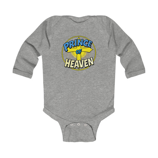 Infant Boys’ “Prince of Heaven” Long Sleeve Christian Onesie – Baby Faith Bodysuit