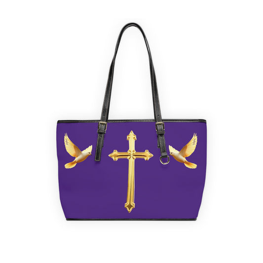Faith, Peace, and Renewal Shoulder Bag in Purple