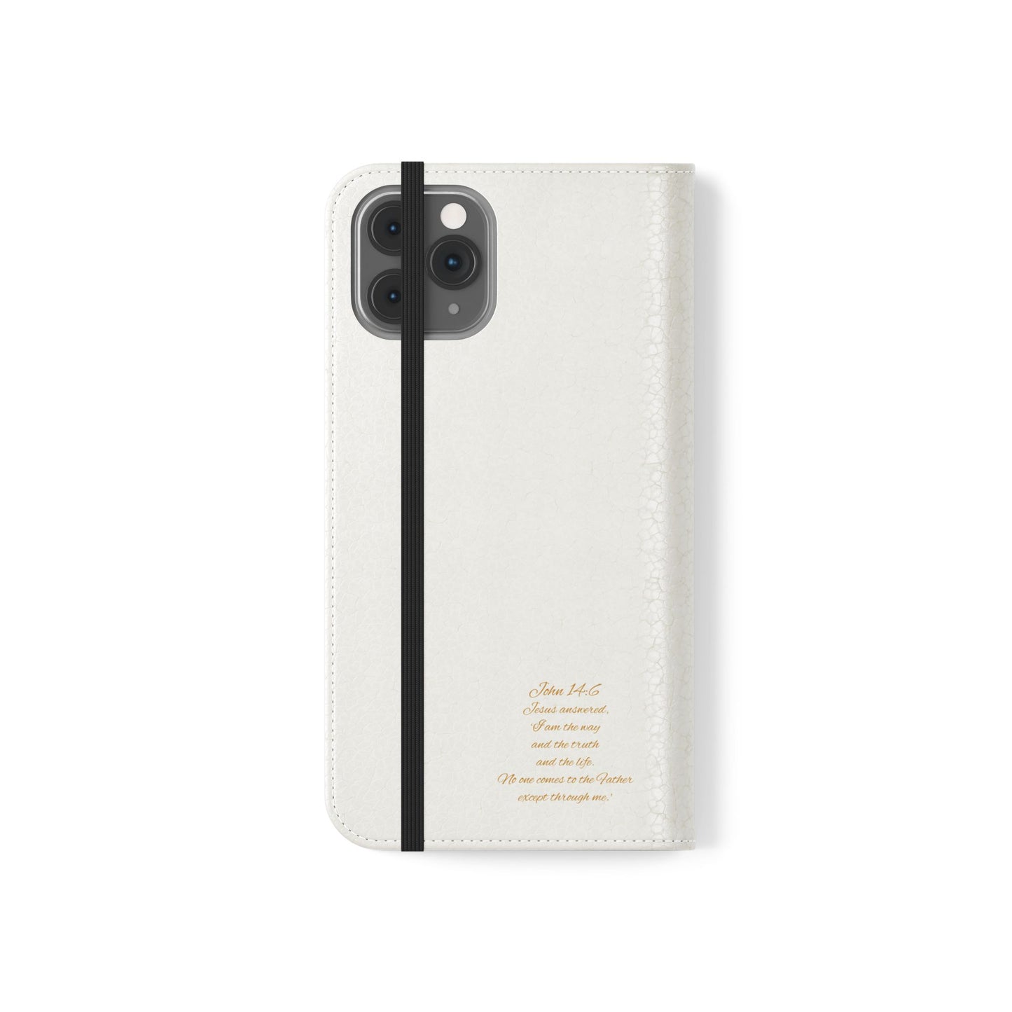 White Chi Rho Folding Case for iPhone – Faith in Every Step