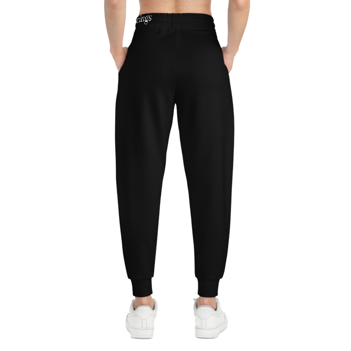 Golden Grace Women's Jogging Pants in Black with Gold Cross Design