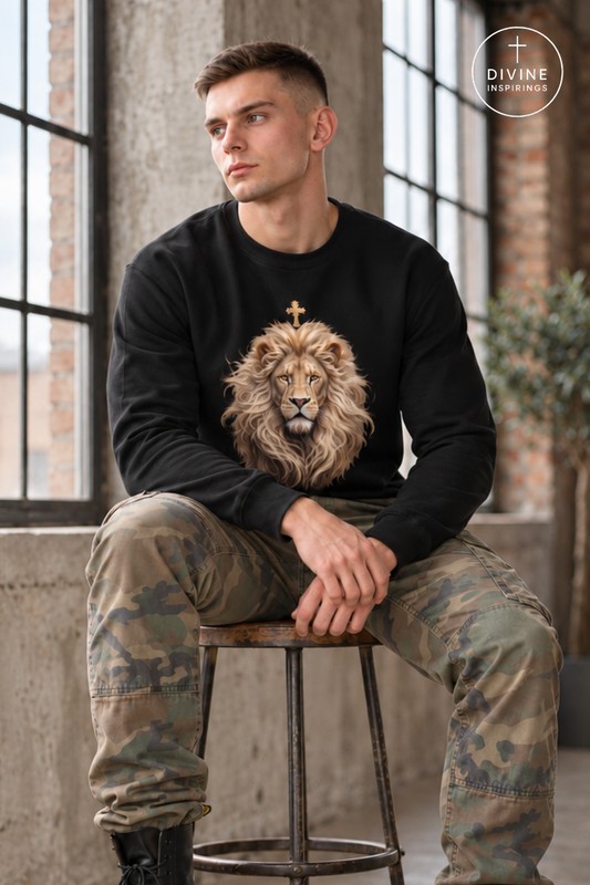 Christ is King (Lion of Judah) - Men's Christian Sweatshirt