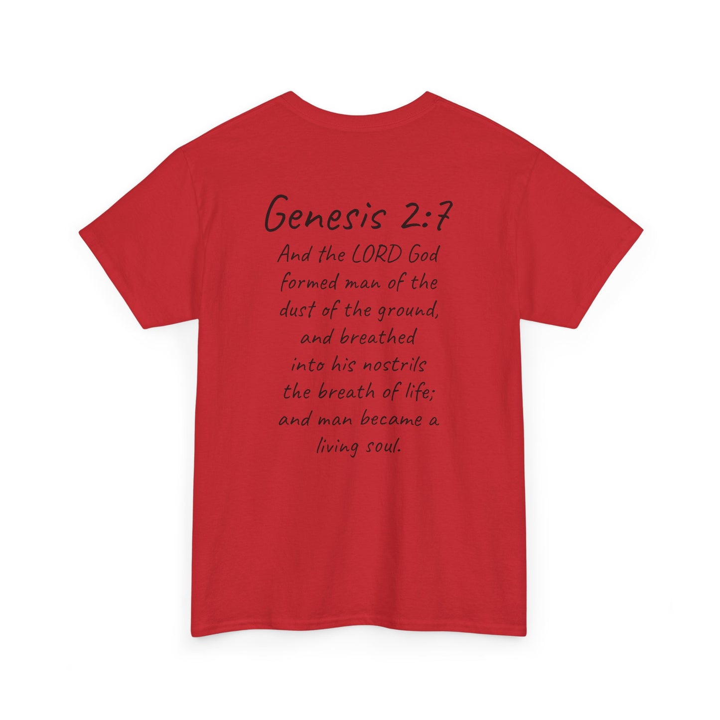 Formed from the Dust | Men’s Christian T-Shirt with Genesis 2:7 (Dark Lettering)